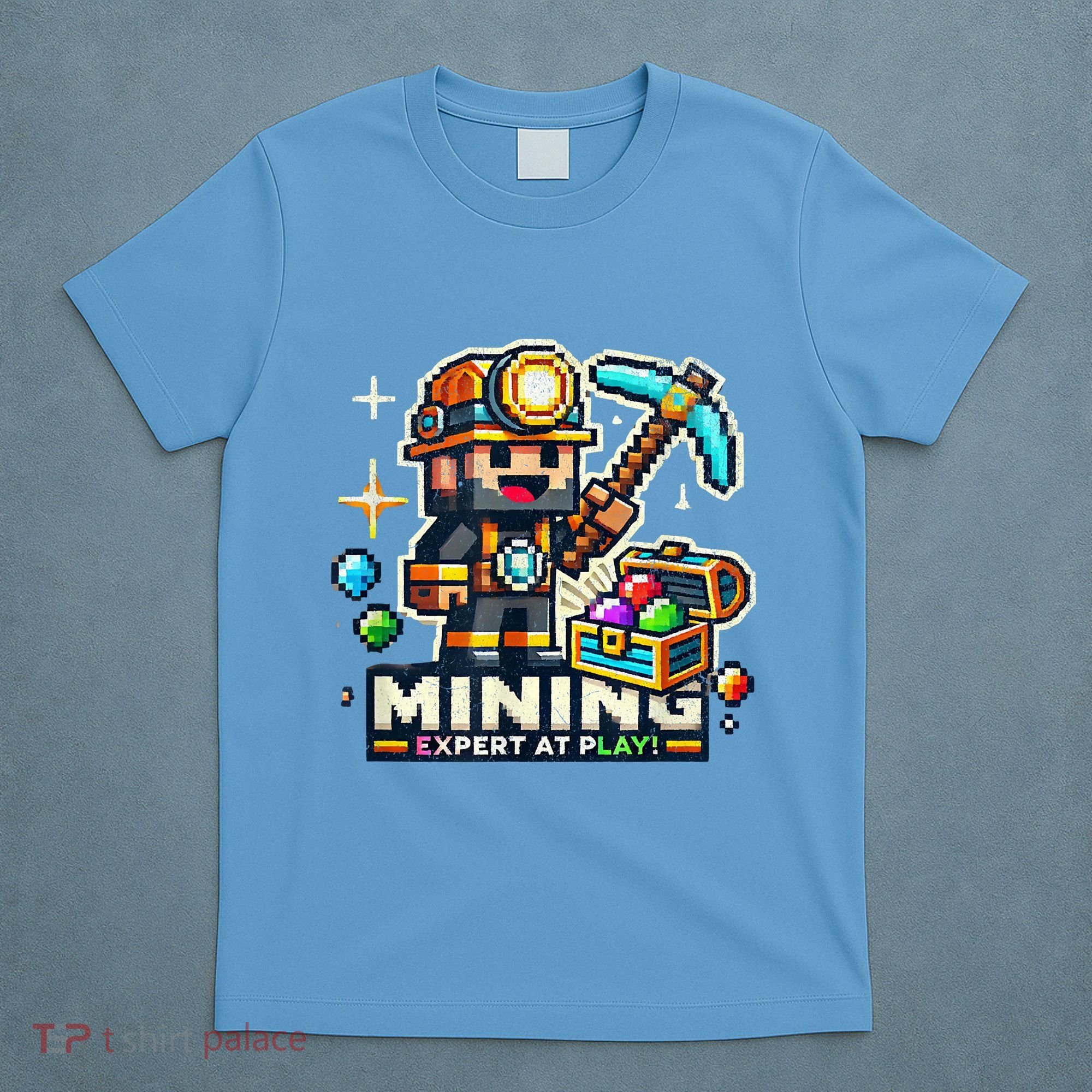 Mining Expert At Play! Pixelated Miner T-Shirt