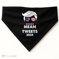 Mean Tweets 2024 Pro Trump USA-Made Doggie Bandana thumb 0