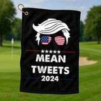 Mean Tweets 2024 Pro Trump Golf Towel thumb 1