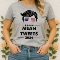 Mean Tweets 2024 Pro Trump Women's T-Shirt thumb 2