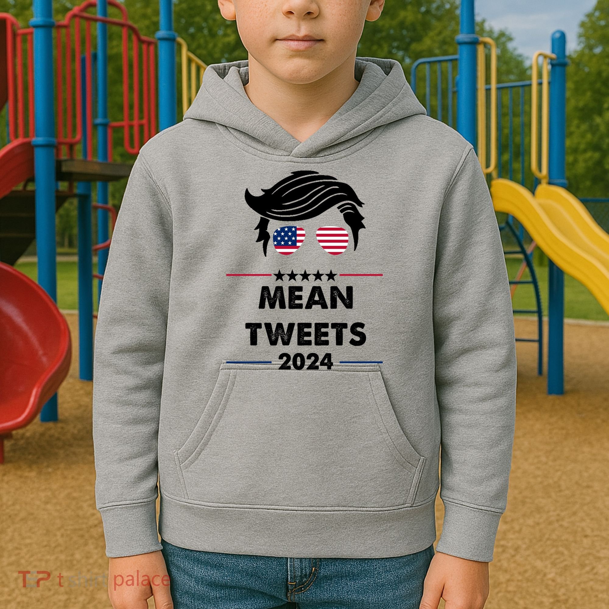 Mean Tweets 2024 Pro Trump Kids Hoodie