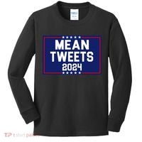 Mean Tweets 2024 Pro Trump Election Kids Long Sleeve Shirt thumb 0