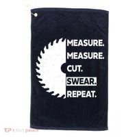Measure Measure Cut Swear Golf Towel thumb 0