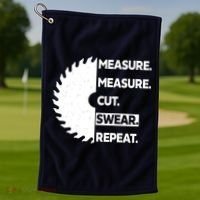 Measure Measure Cut Swear Golf Towel thumb 1
