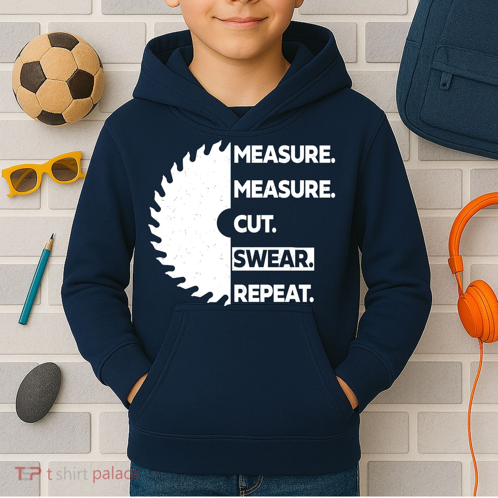 Measure Measure Cut Swear Kids Hoodie