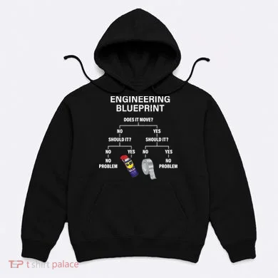 My Engineering Blueprint Funny Engineer TShirt Hoodie