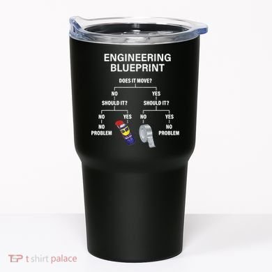 My Engineering Blueprint Funny Engineer TShirt Tumbler