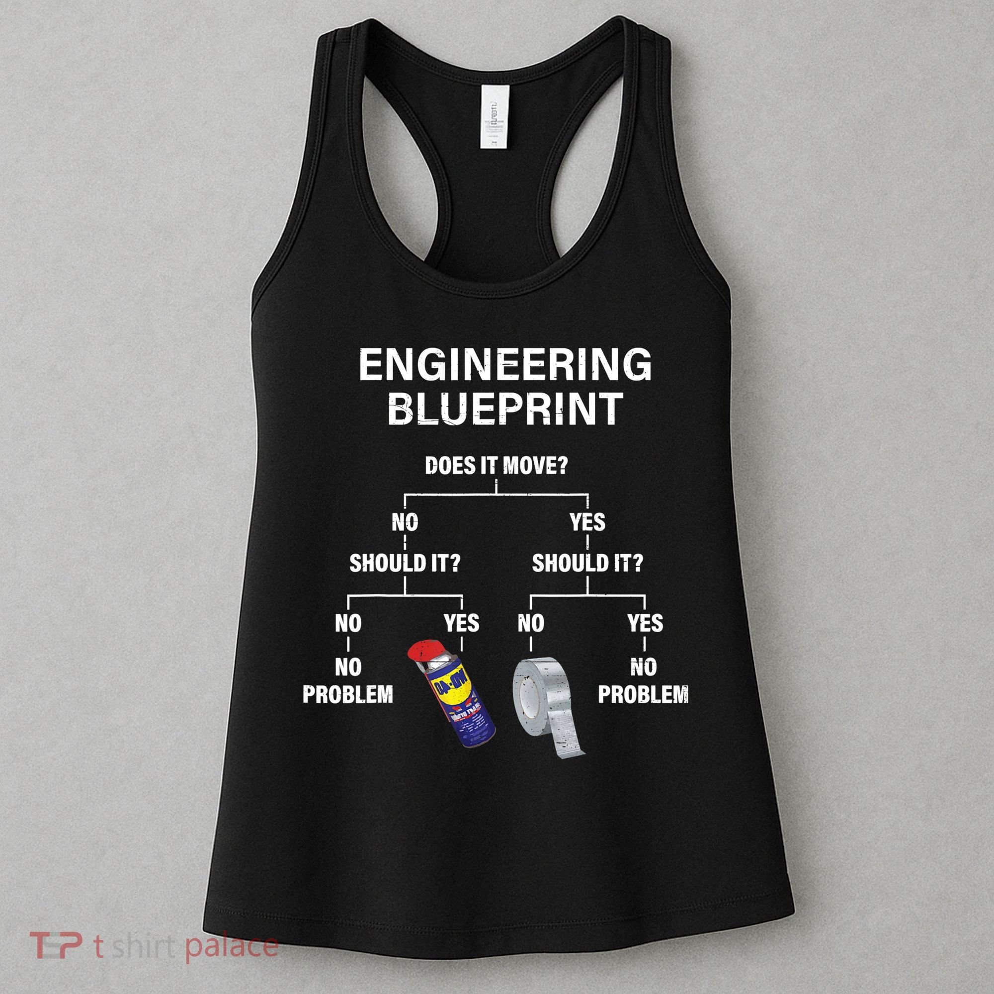 My Engineering Blueprint Funny Engineer TShirt Women's Tank Top