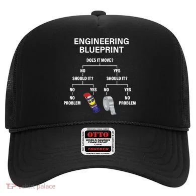 My Engineering Blueprint Funny Engineer TShirt Hat