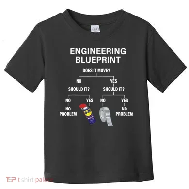 My Engineering Blueprint Funny Engineer TShirt Toddler T-Shirt