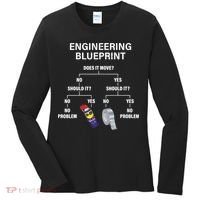 My Engineering Blueprint Funny Engineer TShirt Women's Long Sleeve Shirt thumb 0