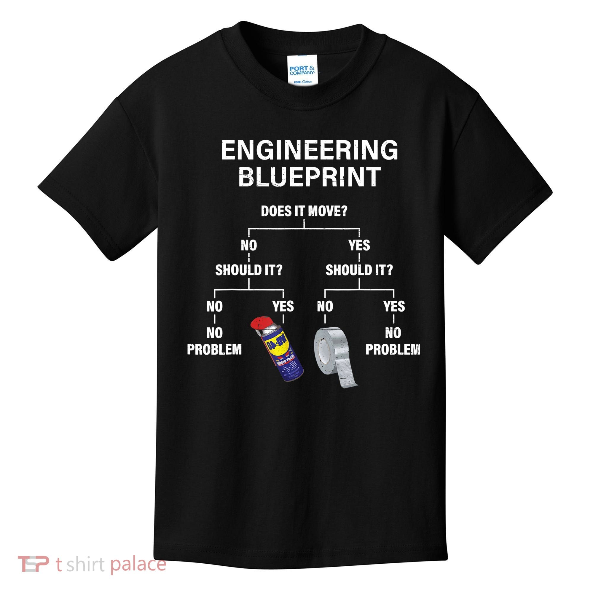 My Engineering Blueprint Funny Engineer TShirt Kids T-Shirt