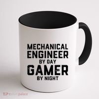 Mechanical Engineer By Day Gamer By Night Meme For Engineers Coffee Mug thumb 1