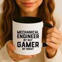 Mechanical Engineer By Day Gamer By Night Meme For Engineers Coffee Mug thumb 3