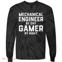 Mechanical Engineer By Day Gamer By Night Meme For Engineers Tie-Dye Long Sleeve Shirt thumb 0