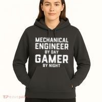 Mechanical Engineer By Day Gamer By Night Meme For Engineers Hoodie thumb 5