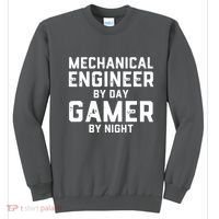 Mechanical Engineer By Day Gamer By Night Meme For Engineers Sweatshirt thumb 0