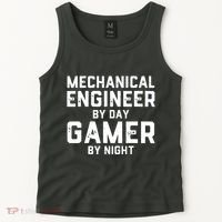 Mechanical Engineer By Day Gamer By Night Meme For Engineers Tank Top thumb 2