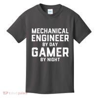 Mechanical Engineer By Day Gamer By Night Meme For Engineers Kids T-Shirt thumb 0