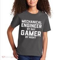 Mechanical Engineer By Day Gamer By Night Meme For Engineers Kids T-Shirt thumb 2