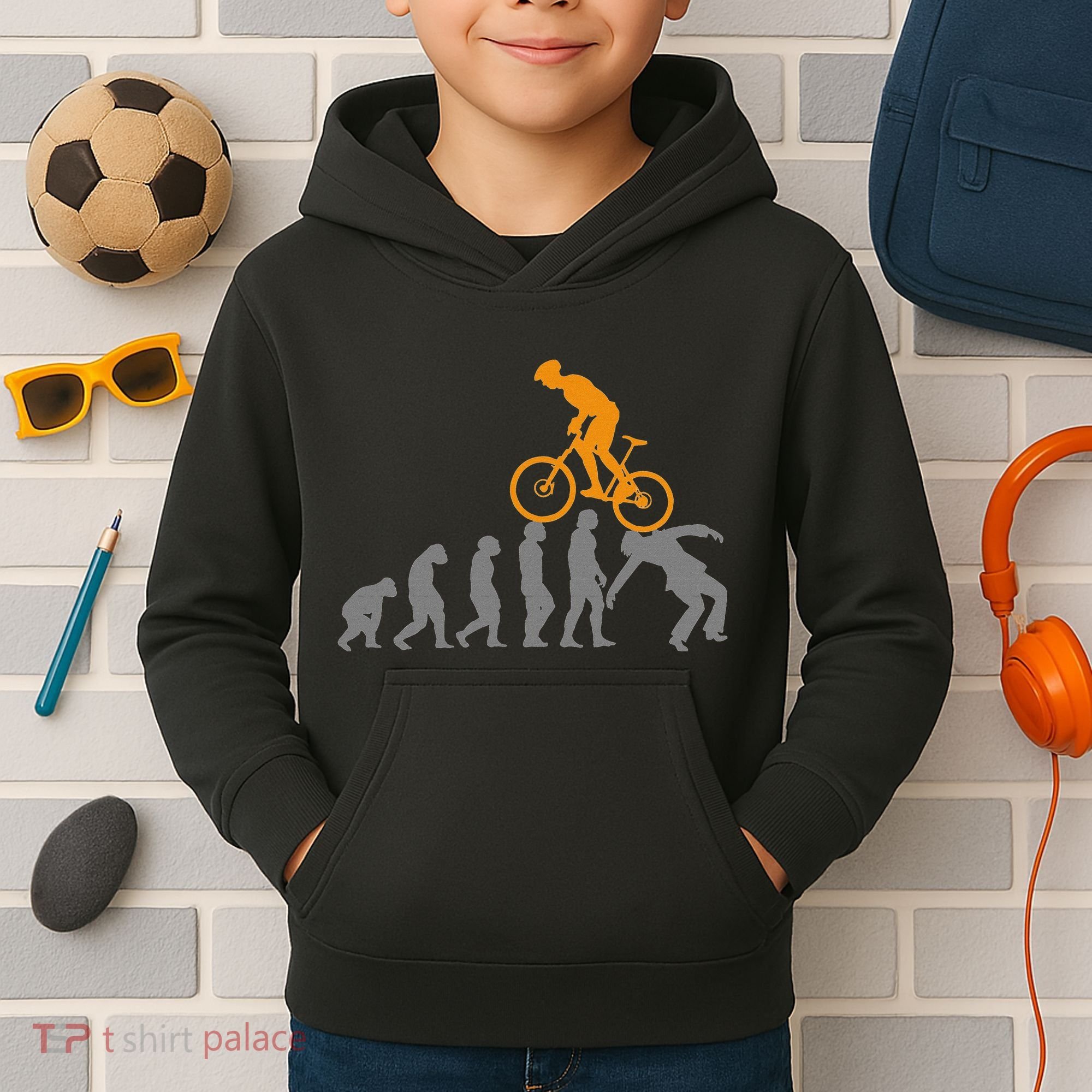 Mtb Evolution Bike Mountain Accessories Bicycle Kids Hoodie