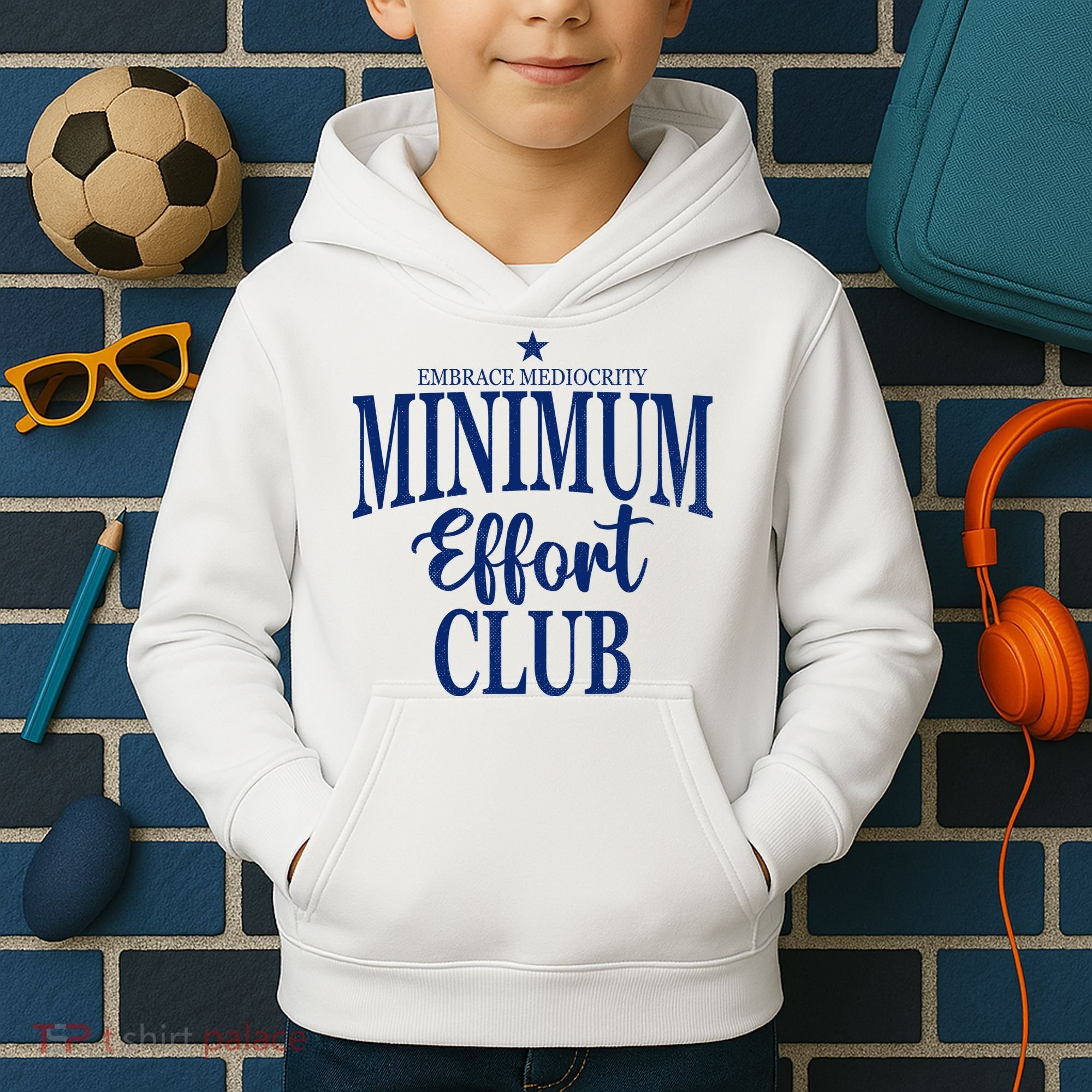 Medium Effort Club Embrace Mediocrity Kids Hoodie