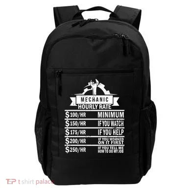 Mechanic Hourly Rate Backpack