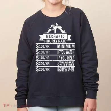 Mechanic Hourly Rate Women's Sweatshirt