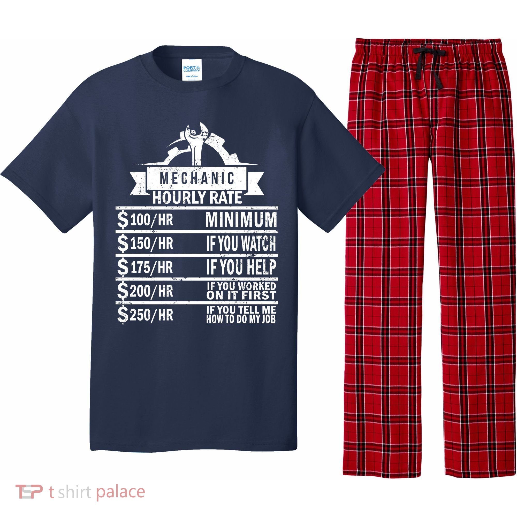 Mechanic Hourly Rate Pajama Set
