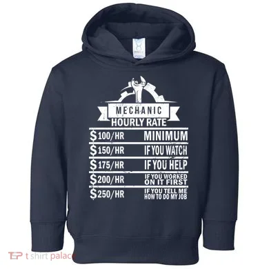 Mechanic Hourly Rate Toddler Hoodie