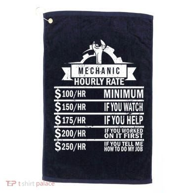 Mechanic Hourly Rate Golf Towel