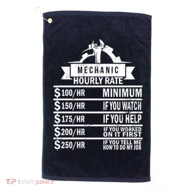 Mechanic Hourly Rate Golf Towel
