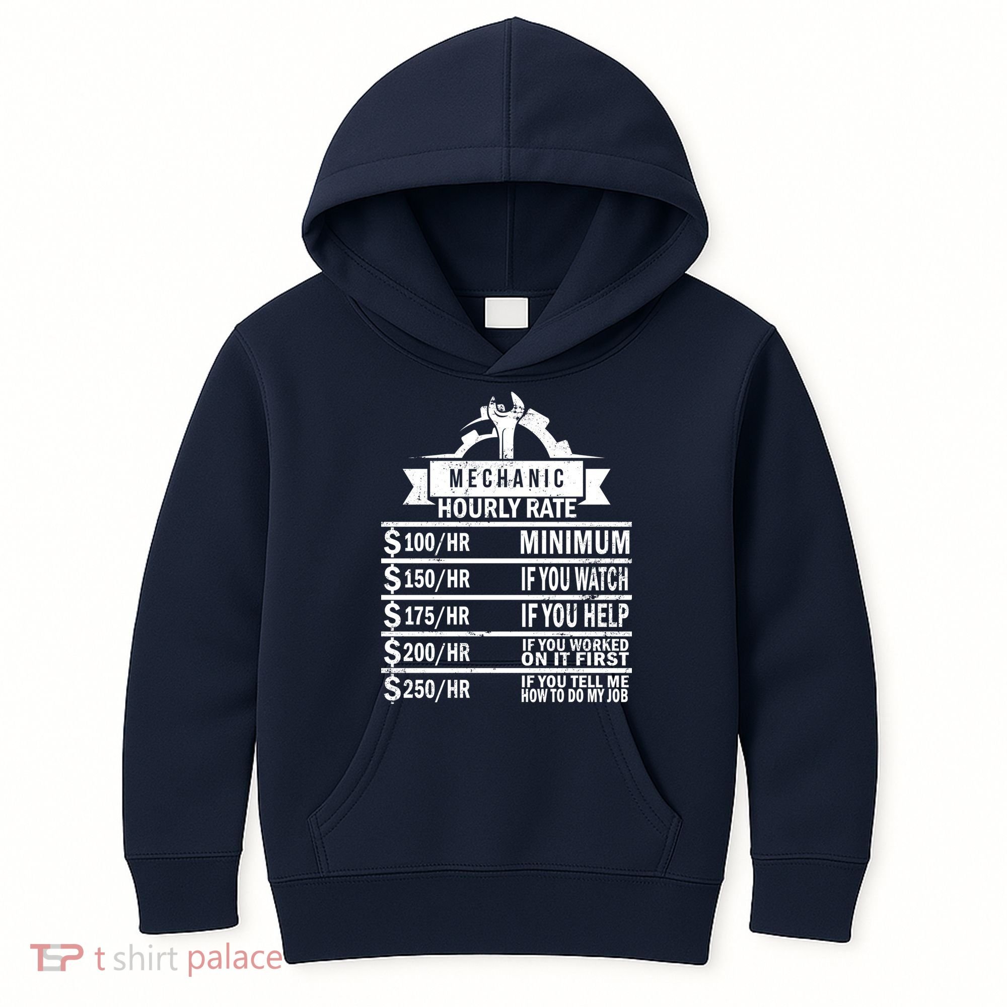 Mechanic Hourly Rate Kids Hoodie