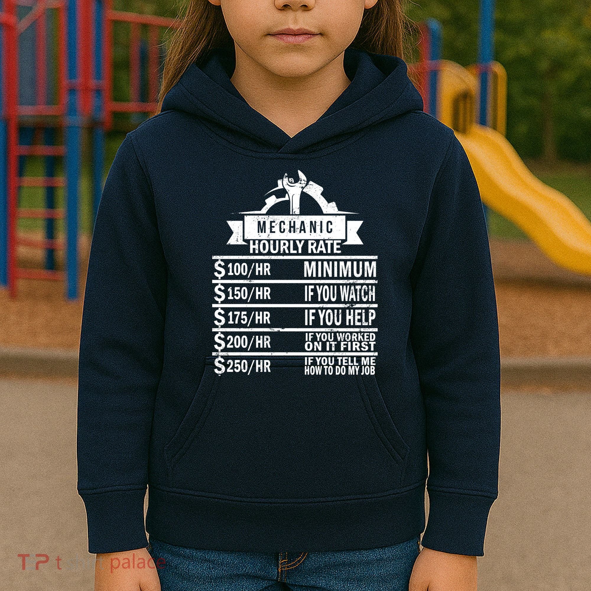 Mechanic Hourly Rate Kids Hoodie