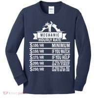 Mechanic Hourly Rate Kids Long Sleeve Shirt thumb 0