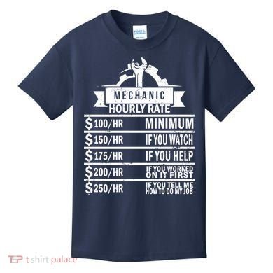 Mechanic Hourly Rate Kids T-Shirt
