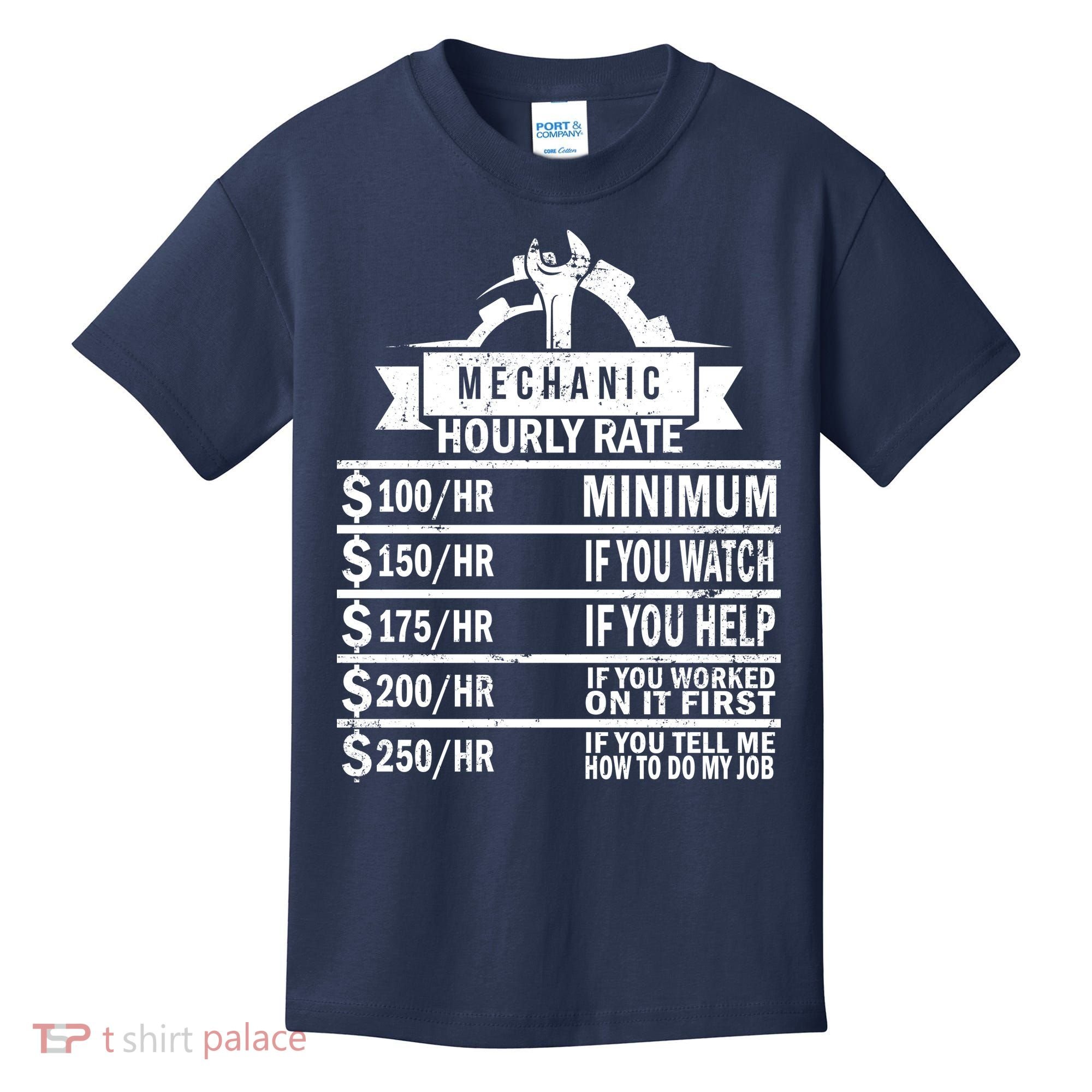 Mechanic Hourly Rate Kids T-Shirt