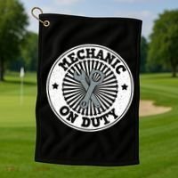 Mechanic On Duty Golf Towel thumb 1