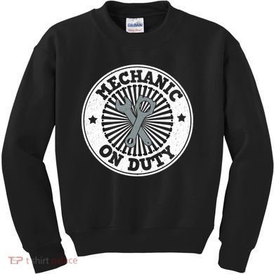 Mechanic On Duty Kids Sweatshirt