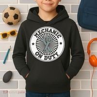 Mechanic On Duty Kids Hoodie thumb 2