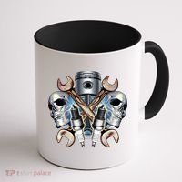 Mechanic Skulls With Wrench & Spark Plugs Coffee Mug thumb 1