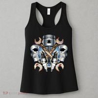 Mechanic Skulls With Wrench & Spark Plugs Women's Tank Top thumb 3