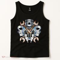 Mechanic Skulls With Wrench & Spark Plugs Tank Top thumb 2