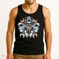 Mechanic Skulls With Wrench & Spark Plugs Tank Top thumb 3