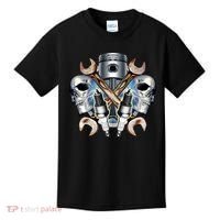 Mechanic Skulls With Wrench & Spark Plugs Kids T-Shirt thumb 0