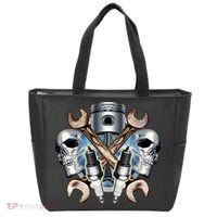 Mechanic Skulls With Wrench & Spark Plugs Tote Bag thumb 0