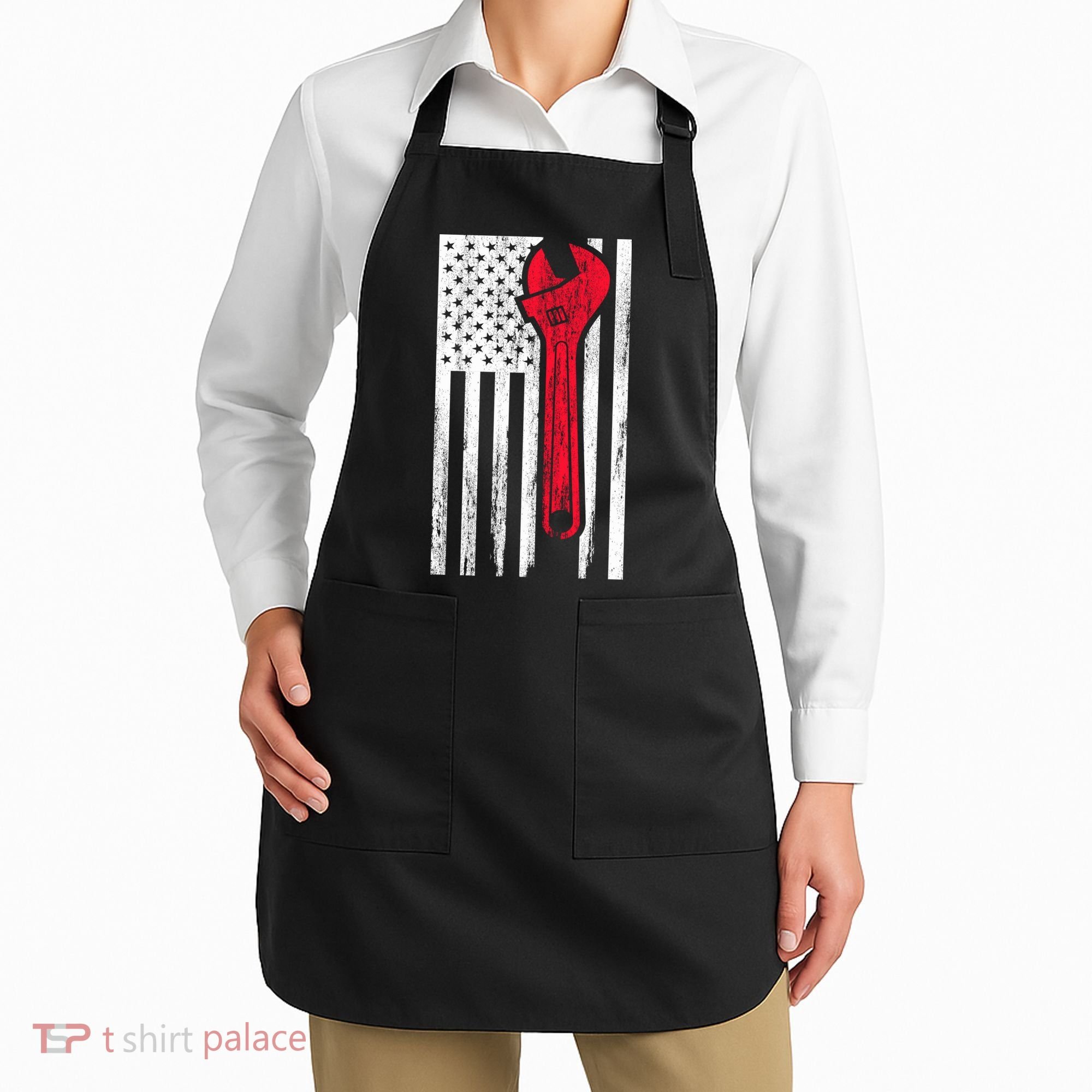 Mechanic USA American Flag Apron
