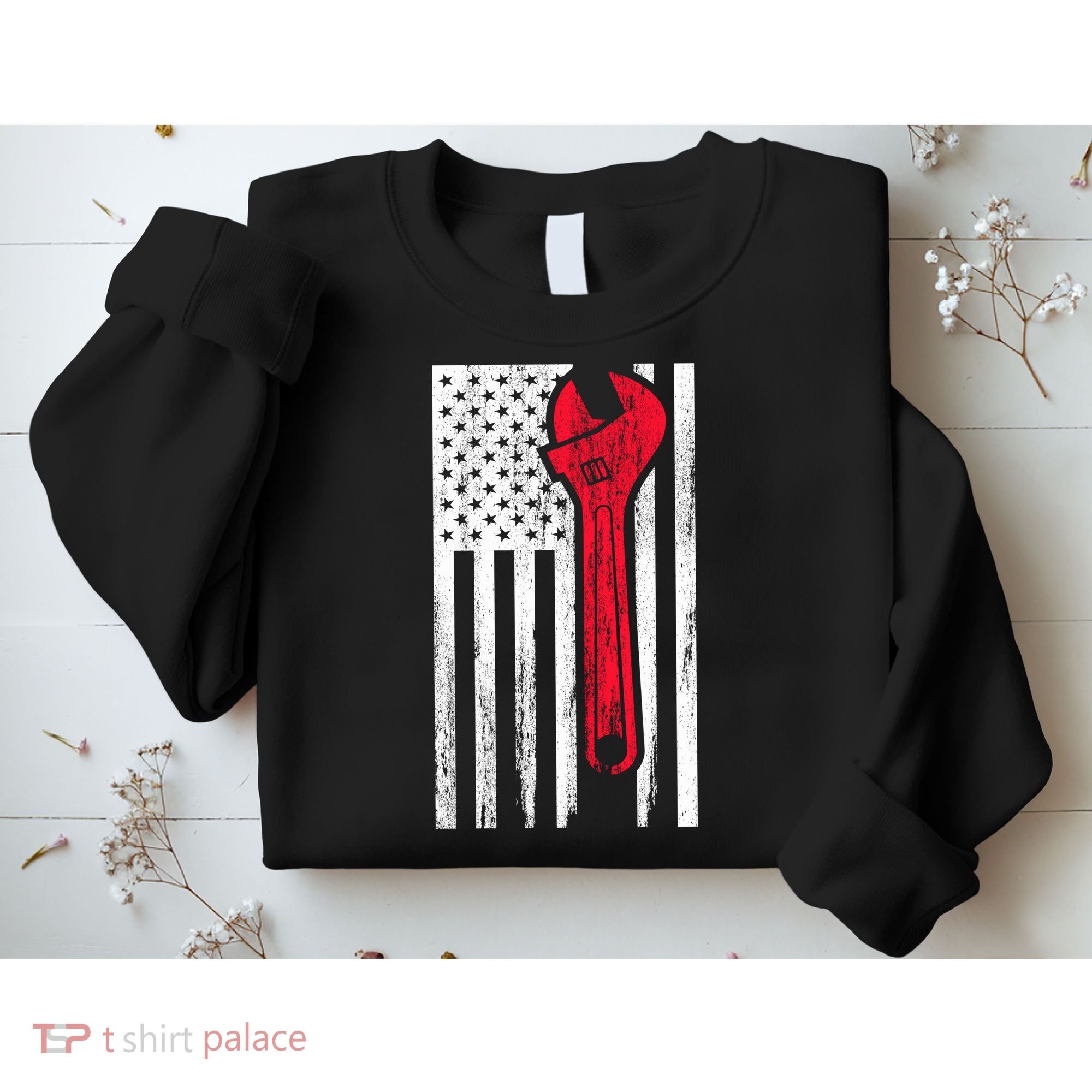 Mechanic USA American Flag Sweatshirt