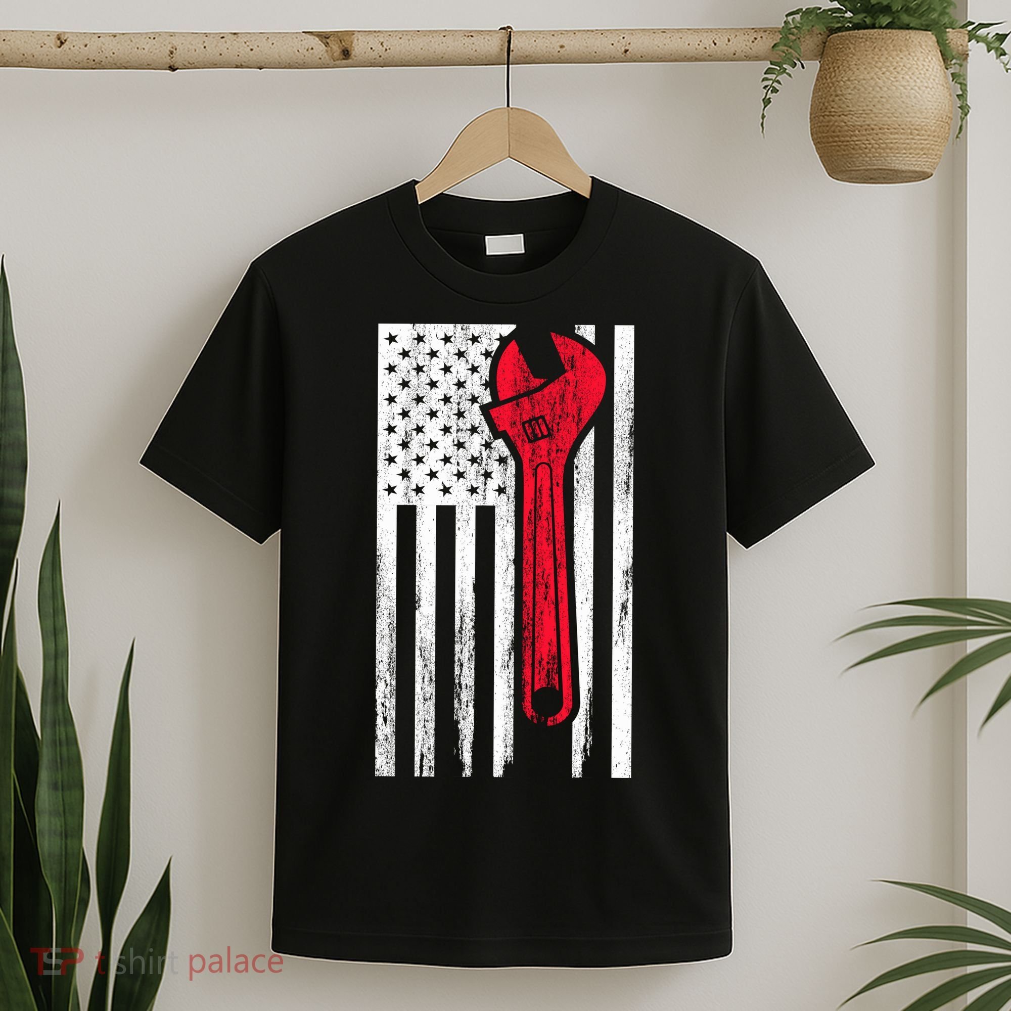 Mechanic USA American Flag T-Shirt