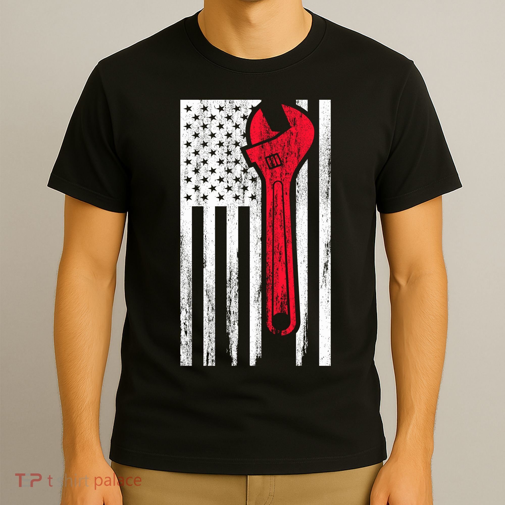 Mechanic USA American Flag T-Shirt
